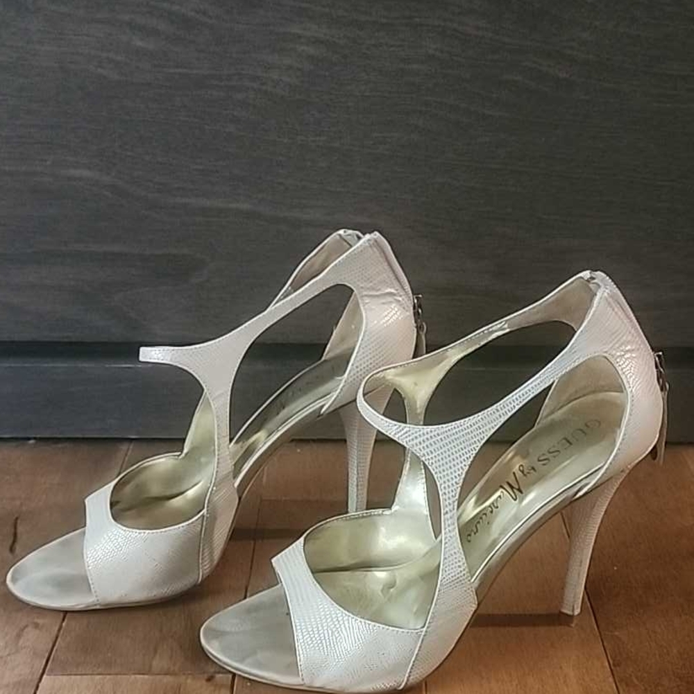 Guess Champagne Strappy Heels